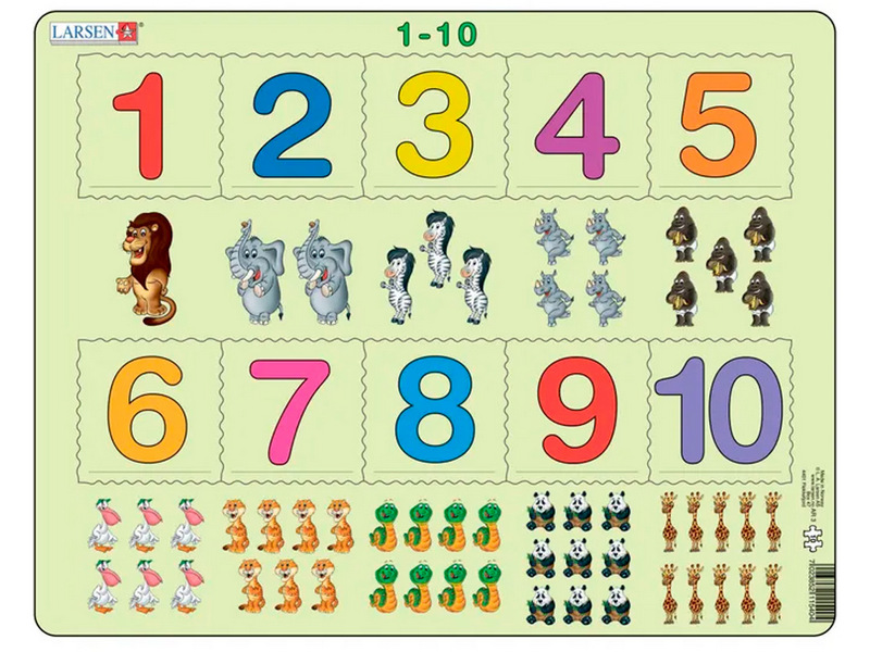 Донецк игрушка оптом Вкладыш «Счёт от 1 до 10»