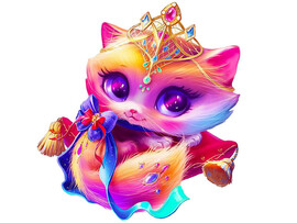 Пазлы деревянные «Кошечка принцесса» 60 деталей 29 х 27 см доставка оптом в Донецк