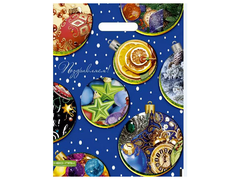 Пакет п/э выруб. «Поздравляем» 30*40 см. НФ-00007302 (кратно 25)