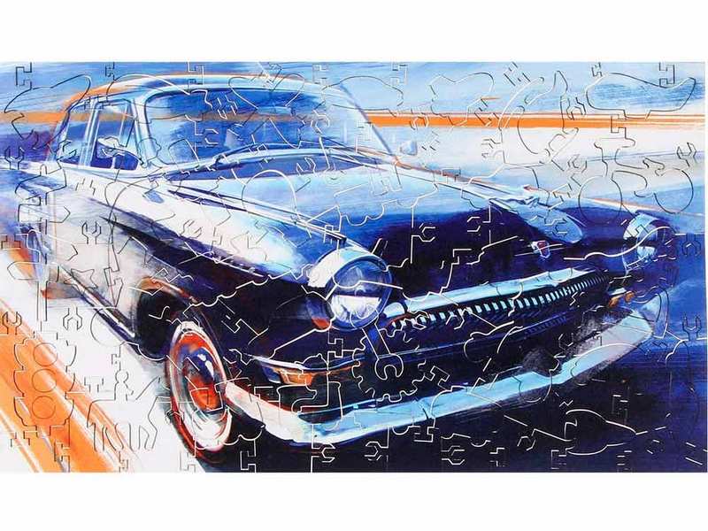 Донецк игрушка оптом Пазлы деревянные «Автомобиль советский» 100 деталей 28 х 16,5 см