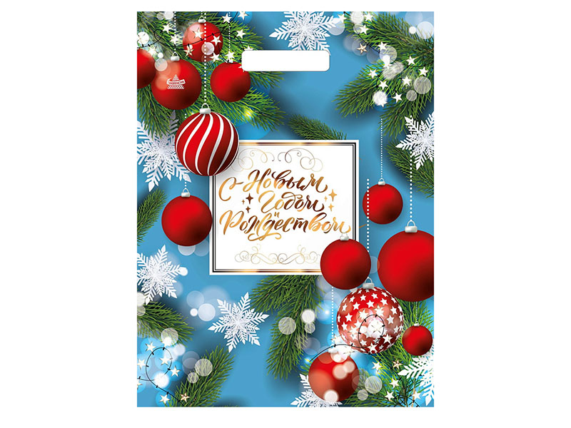 Пакет п/э выруб. «Шарики красные» 40*31 см. н00223907 (кратно 50)