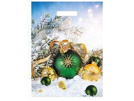 Пакет п/э выруб. «Шарики на снегу» 31*40 см. н00225309 (кратно 50)