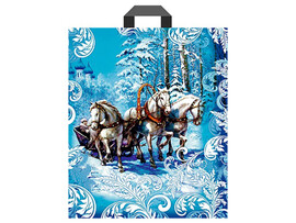 Пакет п/э петл. ручка «Тройка» 38*47 см. НФ-00006347 (кратно 25)