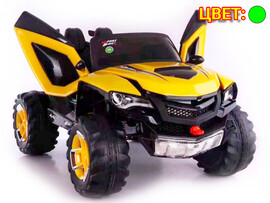 Электромобиль Зеленый Р/У 2-мест., аккум. 12V, 8Ah, свет, звук, подкл. USB+MP3, до 6 км/ч, до 8 лет, до 30 кг. HQC023-6678