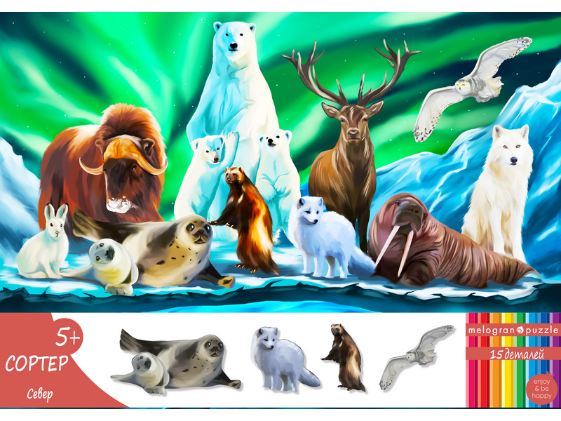 Донецк игрушка оптом Сортер деревянный «Север» 15 деталей