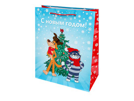 Пакет подар. глянц.лам. "Простоквашино. Елка" 26.4*32.7 см. ППК-2921