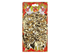 Набор елочных бантов "Золотые" 5.5 см, 12 шт. НУ-5937