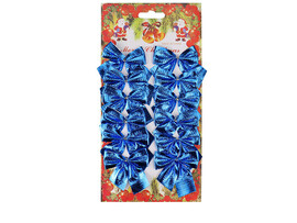 Набор елочных бантов "Синие" 5.5 см, 12 шт. НУ-5939