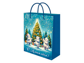 Пакет подар. глянц. лам. Хоровод 18х23х8 см. ППК-2319