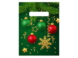 Пакет п/э выруб. Золотая снежинка 25*19 см,30 мкм. н00287967