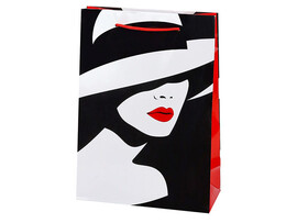 Пакет подар. глянц. лам. Дама 22x31x10 см. ПКП-9158