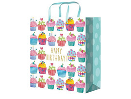 Пакет подар. глянц. лам. Кексики 26.4x32.7x8 см. ППК-4479