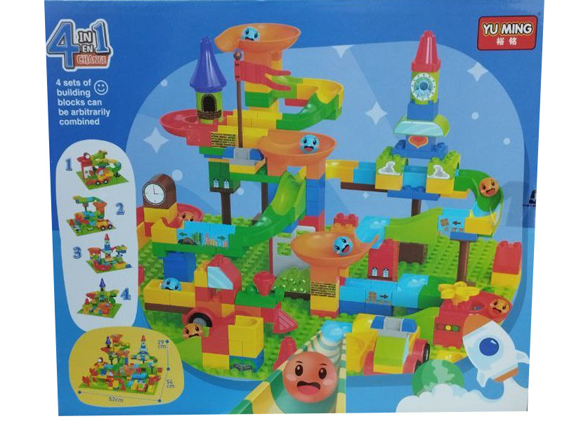 Донецк игрушка оптом Конструктор "Веселые горки" 58 дет. в кор. 222-45