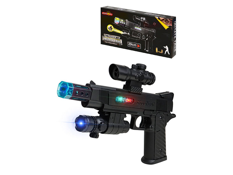 Пистолет 29 см, свет, звук, проектор, прицел, в кор.Y8629160