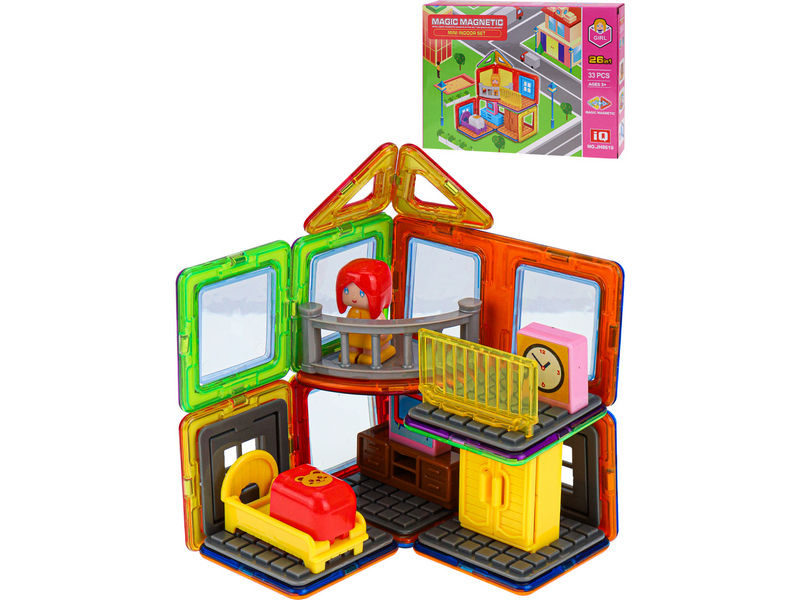 Донецк игрушка оптом Конструктор магнитный для девочек 33 дет. в кор. 2001537