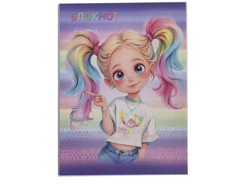 Блокнот А6 32 л. Модница, клетка. Бс32/30-2