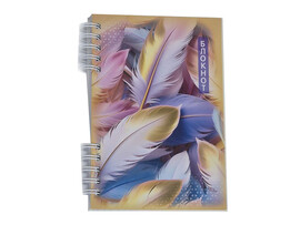 Блокнот А6 120 л. Перо, клетка, спираль. Бг120/80-2