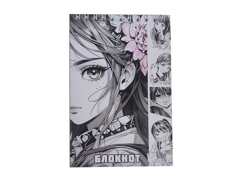 Блокнот А6 48 л. Аниме, клетка, спираль. Бг48/78-5