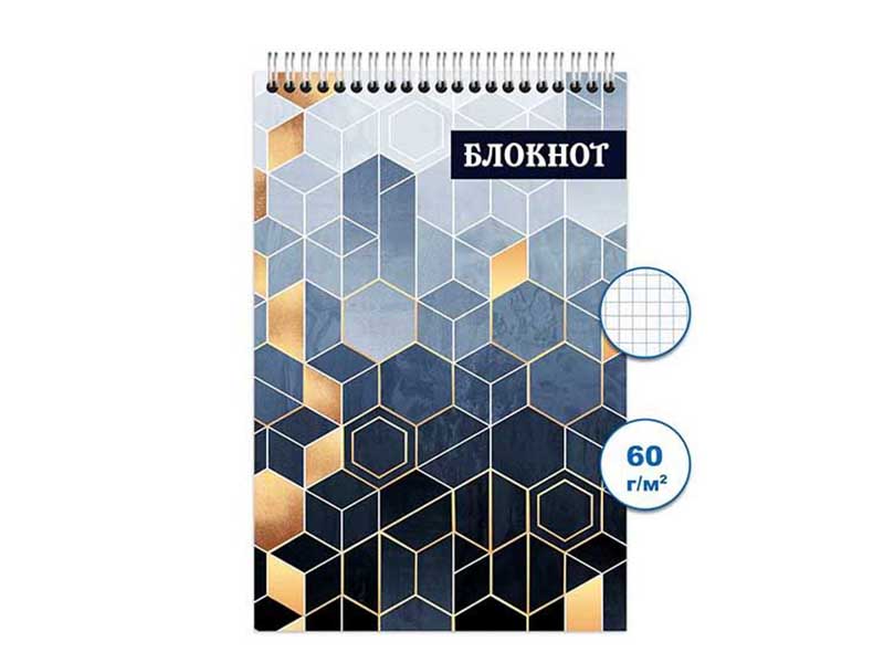 Блокнот А6 48 л. Классика, клетка, спираль. Бг48/80-1