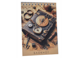 Блокнот А6 48 л. Офисный, клетка, спираль. Бг48/16-4