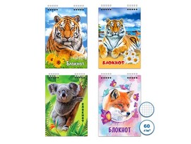 Блокнот А7 24 л. Животный мир, клетка, спираль. Бг24/12