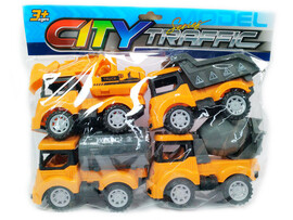 Набор строительной техники инерц. 14 см 4 шт в пак. 198-4 доставка оптом в Донецк