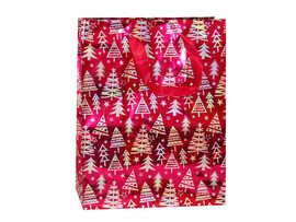 Пакет подар. "Елочки" 18*23 см, розовый. Арт. Р725-4