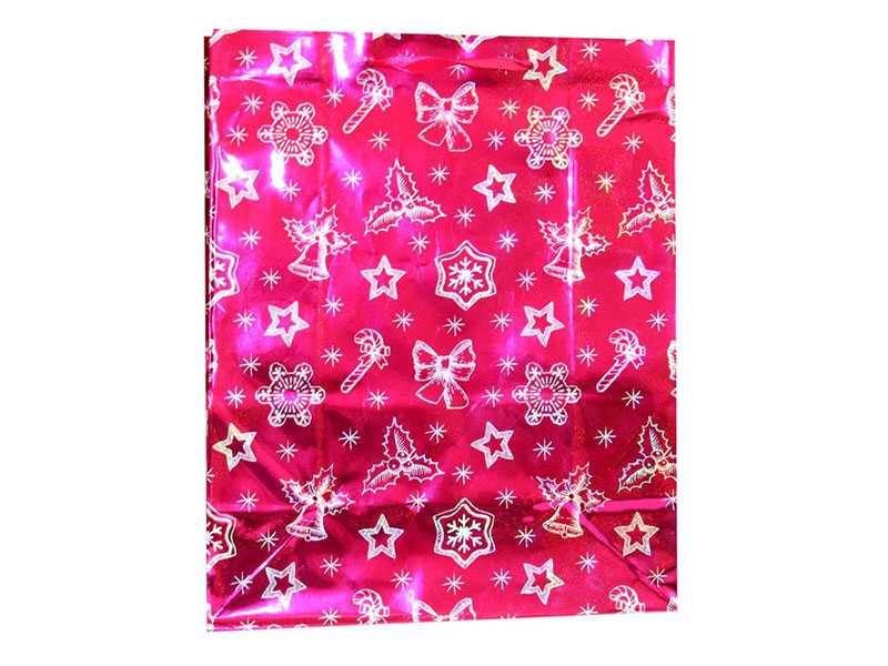 Пакет подар. "Новый год" 26*32 см, розовый. Арт. Р725-7