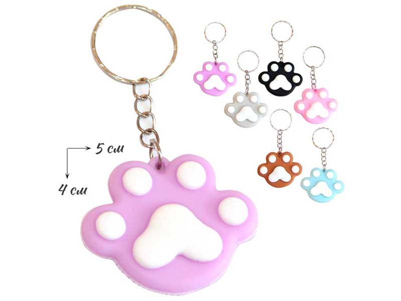 Брелок Лапка 5 см, ассорти. (кратно 12)