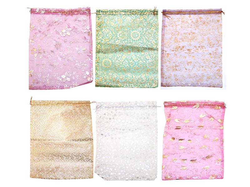 Мешок-органза 17*23 см, ассорти. Р10056-4 (кратно 10)