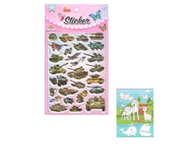 Наклейки "Танки" 14*24 см, ассорти. YLD-035