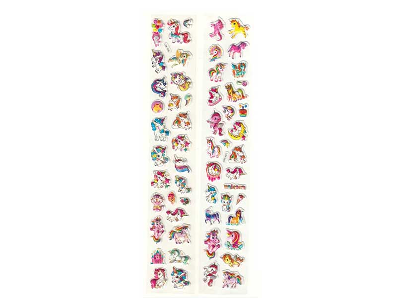 Наклейки "Единорог" 4.5*28.5 см, микс. LCA-044/045