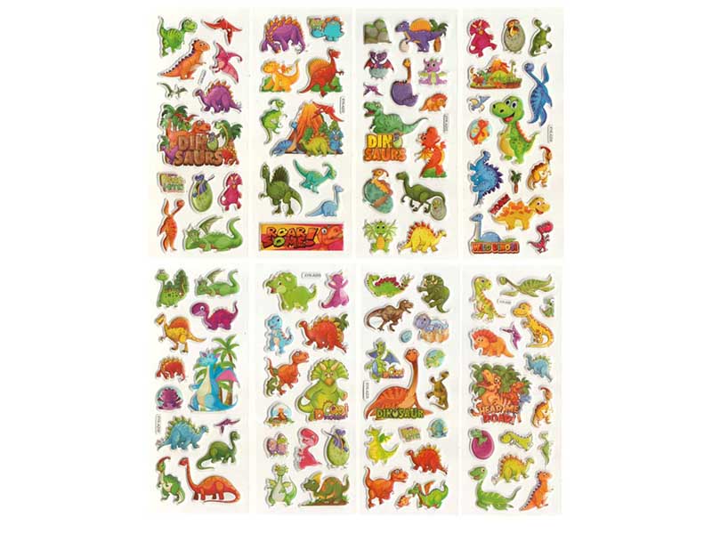 Наклейки "Дино" 17*7 см, ассорти. Р307-17