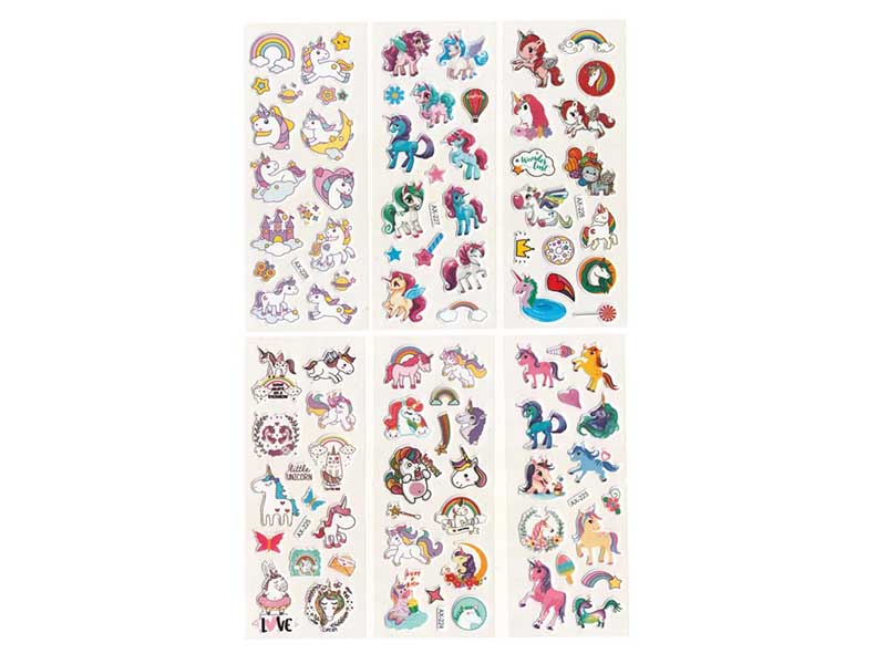 Наклейки "Единорог" 17*7 см, ассорти. Р307-15