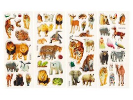 Наклейки "Животные" 17*7 см, ассорти. Р307-16