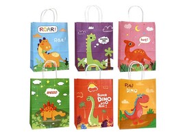 Пакет подар. крафт "Дино" 15*21 см, микс. Р10846-4