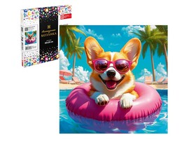 Алмаз. моз. 20*20 см, с подр., полн. зап. Корги в отпуске. Арт. 70830