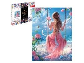 Алмаз. моз. 30*40 см, с подр., полн. зап. Девушка на качелях. Арт. 70852