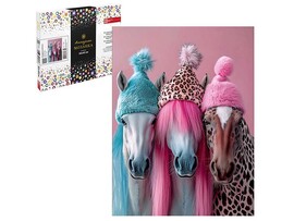 Алмаз. моз. 30*40 см, с подр., полн. зап. Лошади в шапочках. Арт. 71406