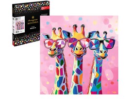 Алмаз. моз. 30*30 см, с подр., част. зап. Три жирафа. Арт. 71435