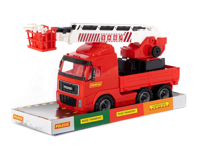 Донецк игрушка оптом Автомобиль пожарный "Volvo" в лотке