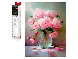 Алмаз. моз. 30*40 см, без подр., полн. зап. Пионы. Арт. 68628