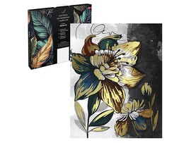 Картина по ном. на холсте 40х50 см с поталью Волшебный цветок. Арт. 67975