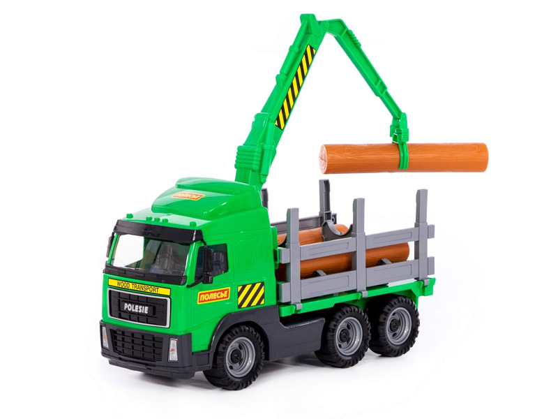 Донецк игрушка оптом Автомобиль-лесовоз "Volvo" 45 см в лотке