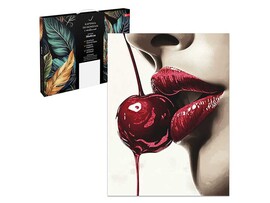 Картина по ном. на холсте 30х40 см с поталью Вишневый поцелуй. Арт. 70181