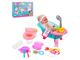 Пупс "Любимый малыш" 30 см, аксесс., ванна с водой, свет, звук, 50*35 см в кор. IT109900