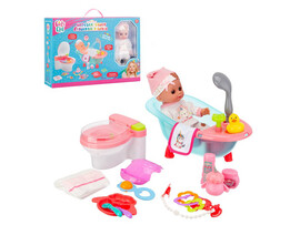 Пупс "Любимый малыш" 30 см, аксесс., ванна с водой, свет, звук, 50*35 см в кор. IT109901