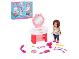 Набор "Модница": кукла 30 см, трюмо, звук, свет, аксесс., 47*33 см в кор. IT109910