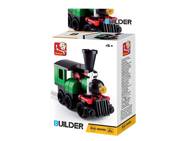 Конструктор Sluban "Паровоз" 54 дет., 9*16 см в кор. M38-B0598B