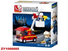 Конструктор Sluban "Пожарная машина" 82 дет., 16*14 см в кор. M38-B0622A